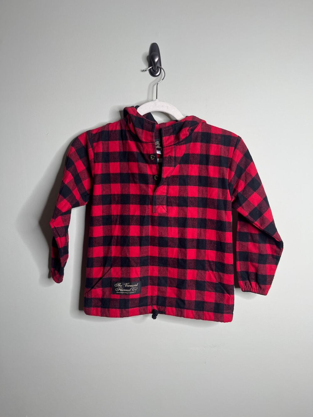 The Vermont Flannel Co Hooded Buffalo Plaid Top 2T
